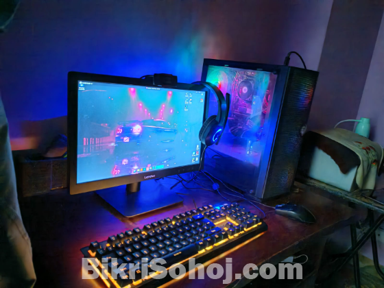 Full RGB Gaming & Work Setup – Ready to Use!